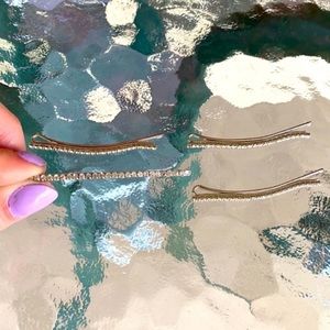 FOREVER 21 Silver Rhinestone Bobby Pin Hair Clips